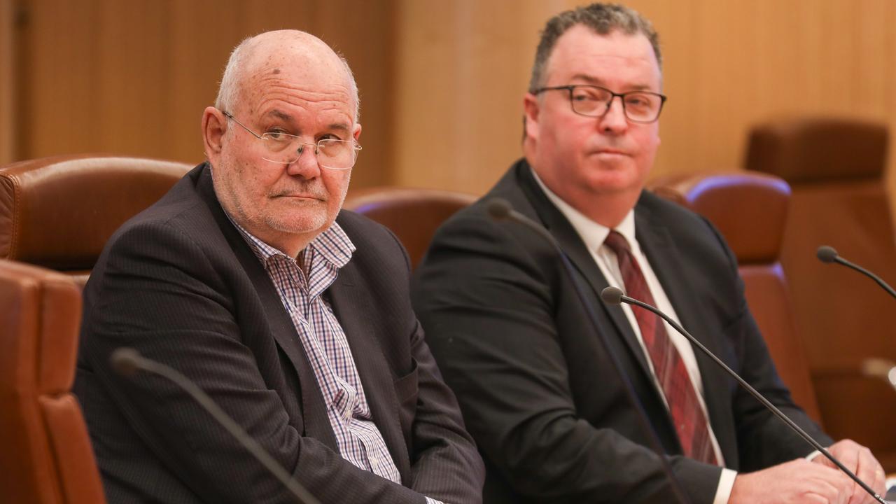 TasPorts Chairman Stephen Bradford at the TT-Line enquiry at Parliament House, Hobart on Monday 12th August 2024. Picture: Linda Higginson