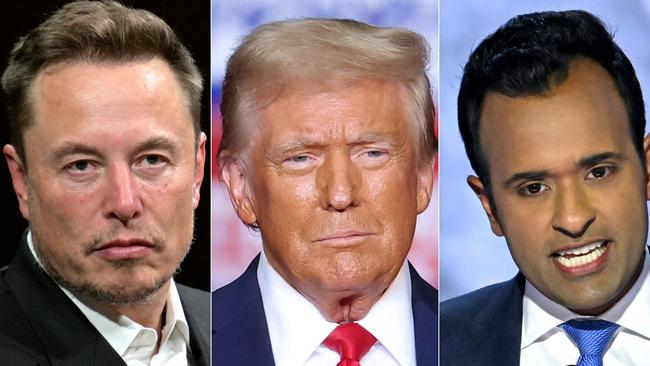 Elon Musk, Donald Trump and Vivek Ramaswamy.