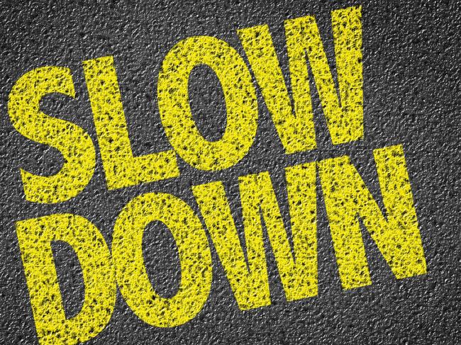 Slow Down sign