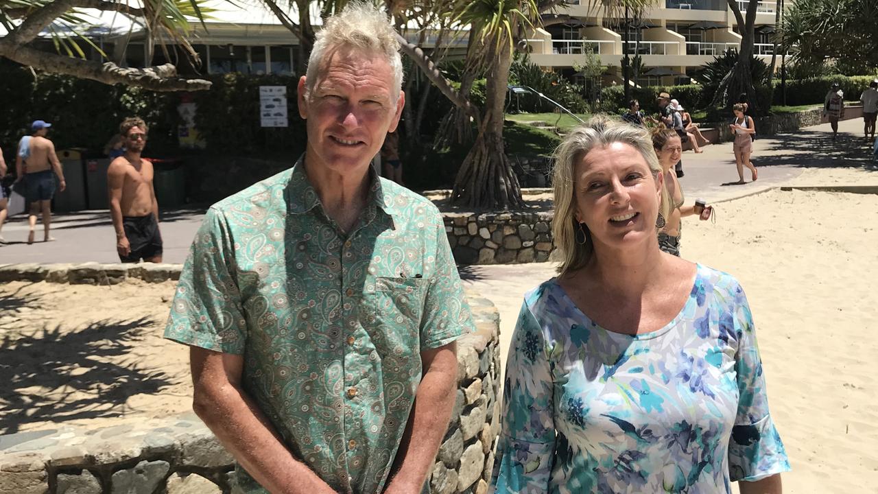 Noosa Council deputy mayor Frank Wilkie and Sunshine Coast Environment Centre community liaison Narelle McCarthy.