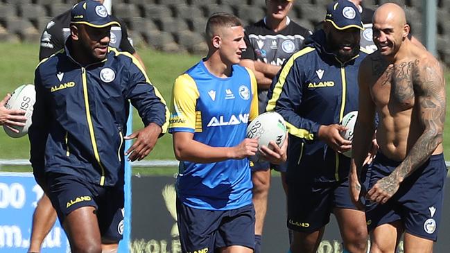 Jakob Arthur’s NRL debut for Parramatta has been five years in the making. Picture: Liam Kidston.