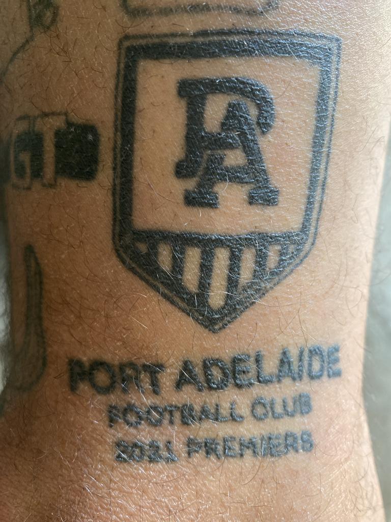 Port Adelaide tattoo: Jedd Borg