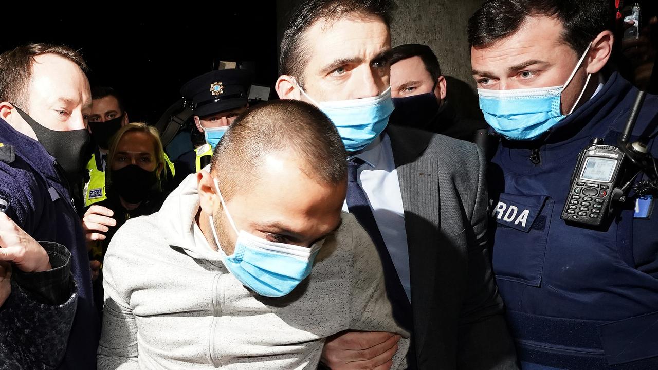 Jozef Puska (second left), 31, is led in to Tullamore District Court where he is charged with Ms Murphy’s murder. Picture: Brian Lawless/PA Wire