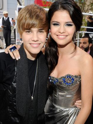 Singer Justin Bieber and Selena Gomez in 2010.  Picture:  Supplied