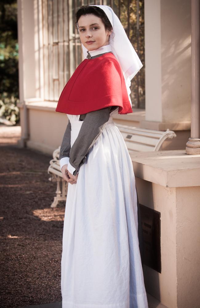 ‘She spoke so kindly’ ... Georgia Flood as Alice Ross-King in ABC’s Anzac Girls.