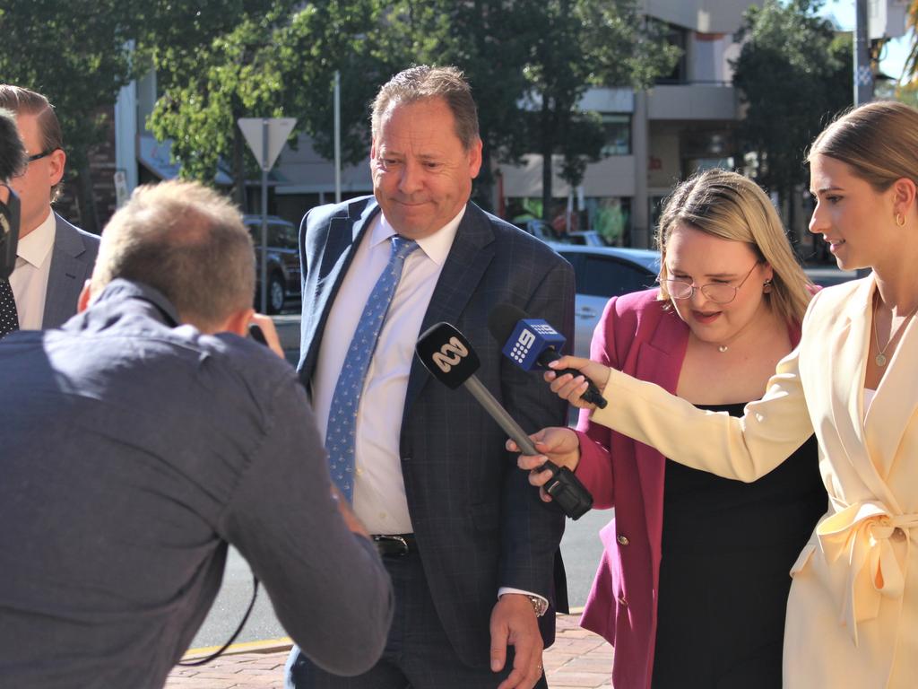 Zach Rolfe's barrister, David Edwardson KC, arrives at the Alice Springs Local Court for an inquest into the death of Kumanjayi Walker. Picture: Jason Walls