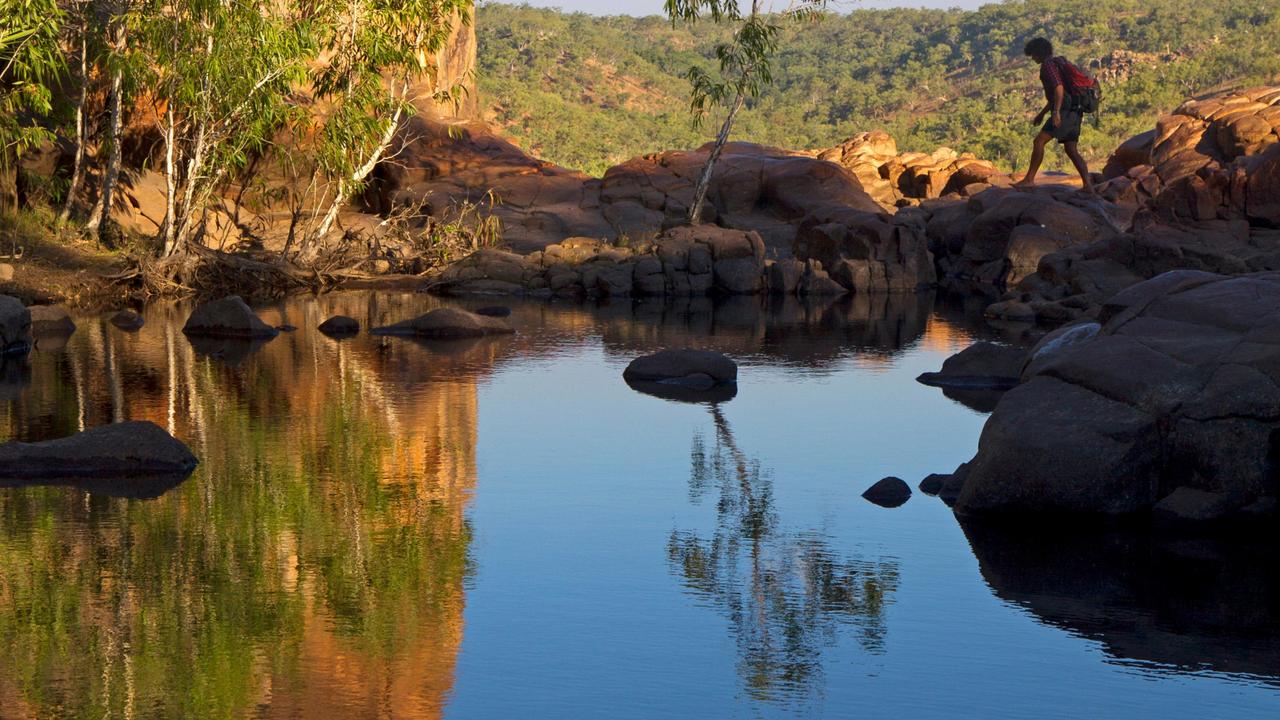 Pool at the top of 17 Mile Falls along the Jatbula Trail.