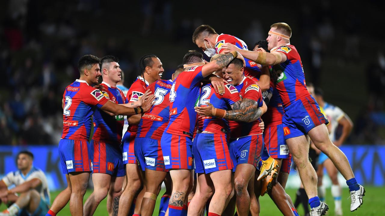 The Knights have secured a spot in the 2021 finals series, with just one spot in the top eight still up for grabs. Picture: Getty Images.