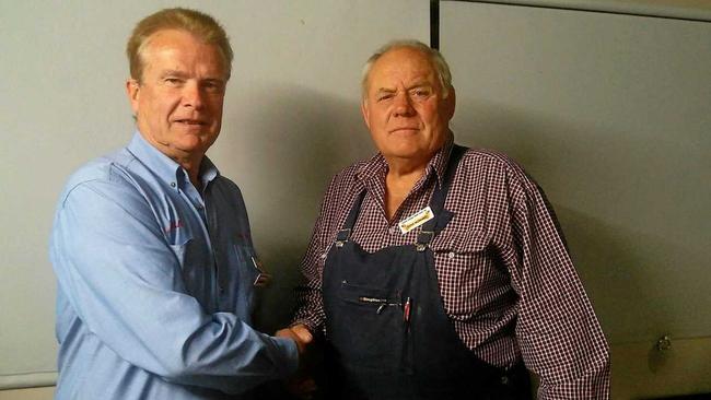 SWITCH: David Jones and Tony Howard will be switching positions following the Lockyer Antique Motor Association's AGM. Picture: Contributed