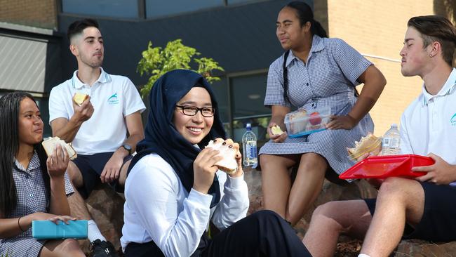 Craigieburn Secondary students will eat lunch at 11.30am under a new move by the school. Picture: Ian Currie