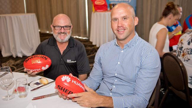 Harrup Park Country Club chief executive Matt Cielens (right) won Manager of the Year. Picture: Emma Murray