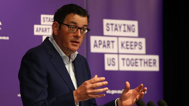 Victorian Premier Daniel Andrews was reluctant to help ADF help from the prime minister. Picture: Robert Cianflone/Getty Images