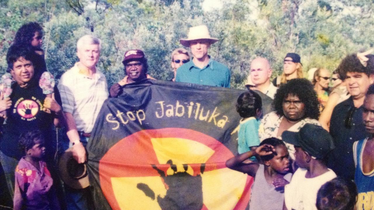 In 1998 more than 5000 people including Peter Garrett joined with Mirarr traditional owners to block the Jabiluka mine development.