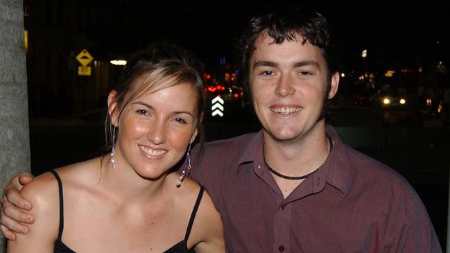 Sherri Dawson and Andrew Thornton on Flinders Street East Pic Bryan Lynch AD526028