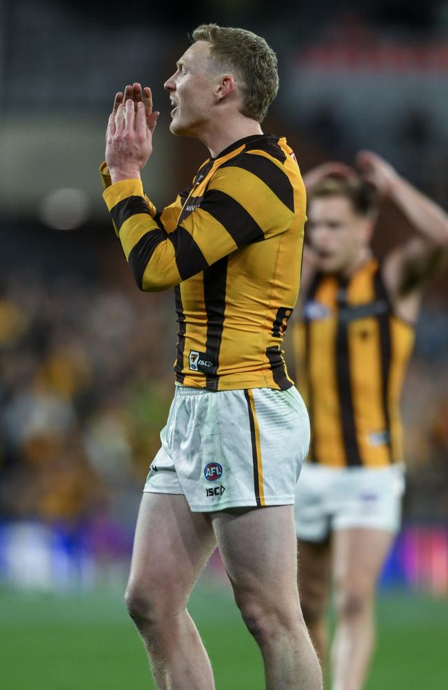 James Sicily laments his late miss against Port Adelaide. Picture: Mark Brake/Getty Images