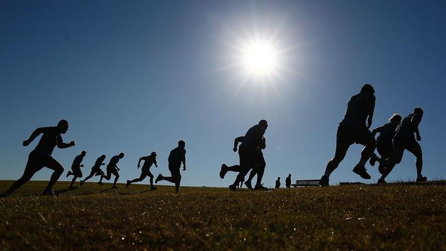 Hill sprints with their mouths tapped shut are not uncommon.