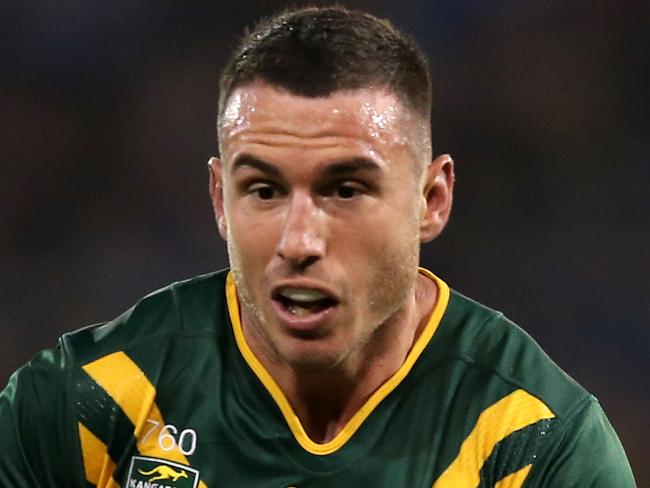 NEWCASTLE, AUSTRALIA - MAY 06: Darius Boyd of the Kangaroos during the International Rugby League Trans Tasman Test match between the Australian Kangaroos and the New Zealand Kiwis at Hunter Stadium on May 6, 2016 in Newcastle, Australia. (Photo by Ashley Feder/Getty Images)