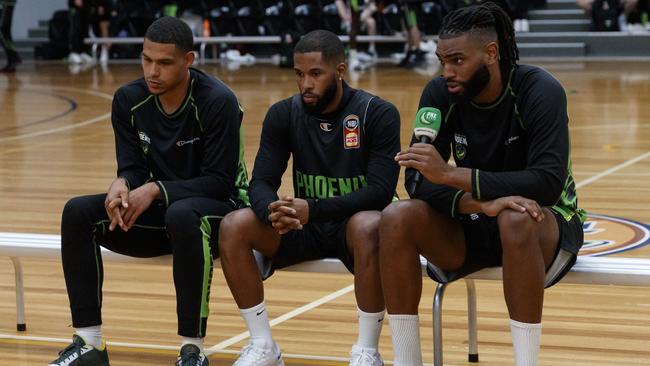 South East Melbourne's new imports Trey Kell, Gary Browne Jr and Alan Williams. Picture: SEM Phoenix Media