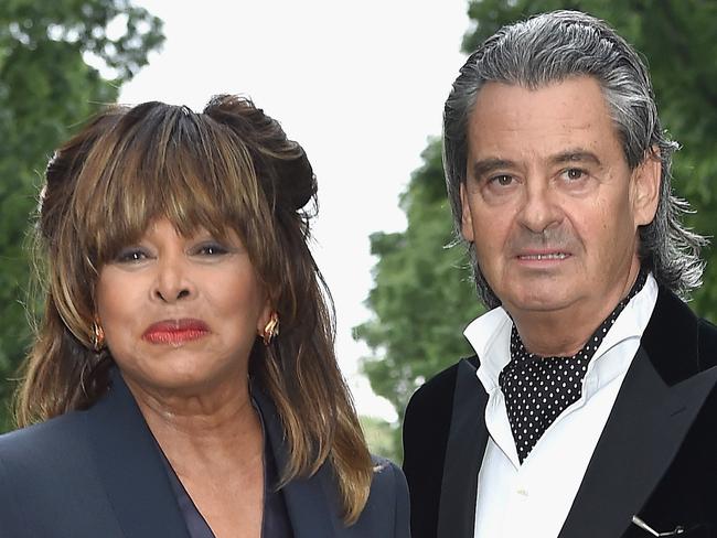 MILAN, ITALY - APRIL 30:  Tina Turner and  Erwin Bach attend the Giorgio Armani 40th Anniversary  Silos Opening And Cocktail Reception on April 30, 2015 in Milan, Italy.  (Photo by Jacopo Raule/Getty Images  for Giorgio Armani)