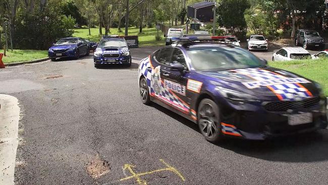 Police officers taking part in Operation Whiskey Legion pictured in Ipswich on Tuesday. Picture: QPS.,