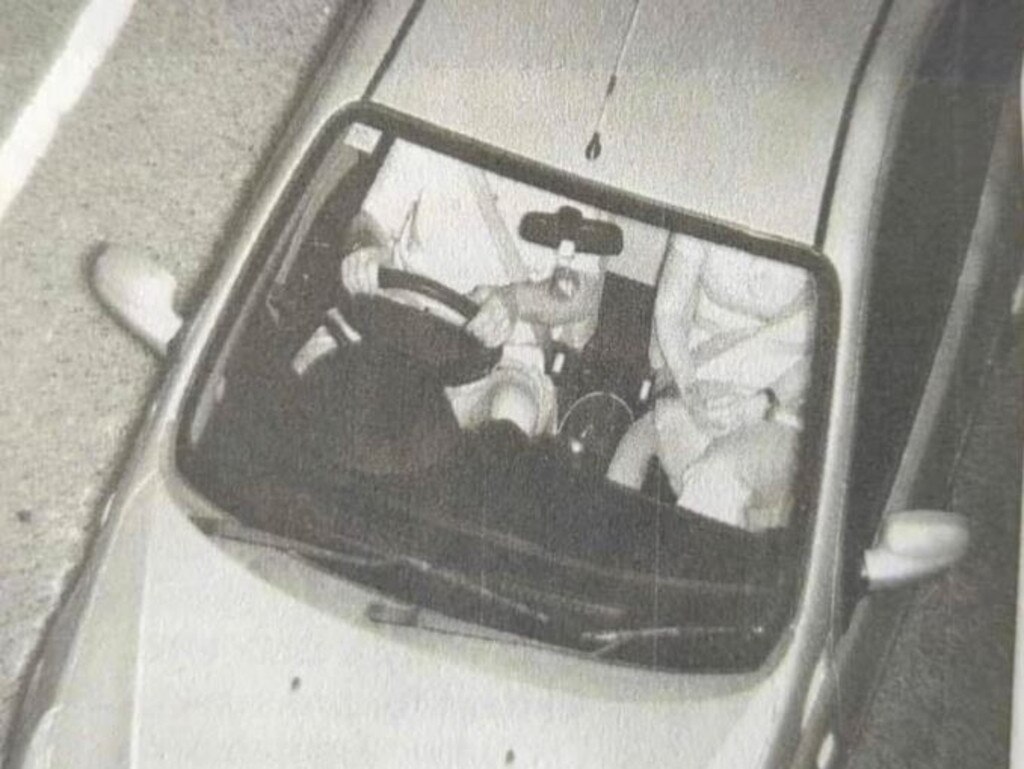 Gold Coast woman Margaret Bowen claims she was fined over this 'twist' in her seatbelt. Picture: supplied