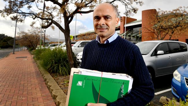 Former Tea Tree Gully councillor Paul Barbaro is suing Mayor Kevin Knight for defamation. Picture: AAP/Sam Wundke