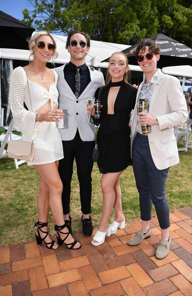 Kenzie Roy, Zane Brown, Lydia Redman and PJ Beran at Weetwood race day, Clifford Park. Picture: Patrick Woods.