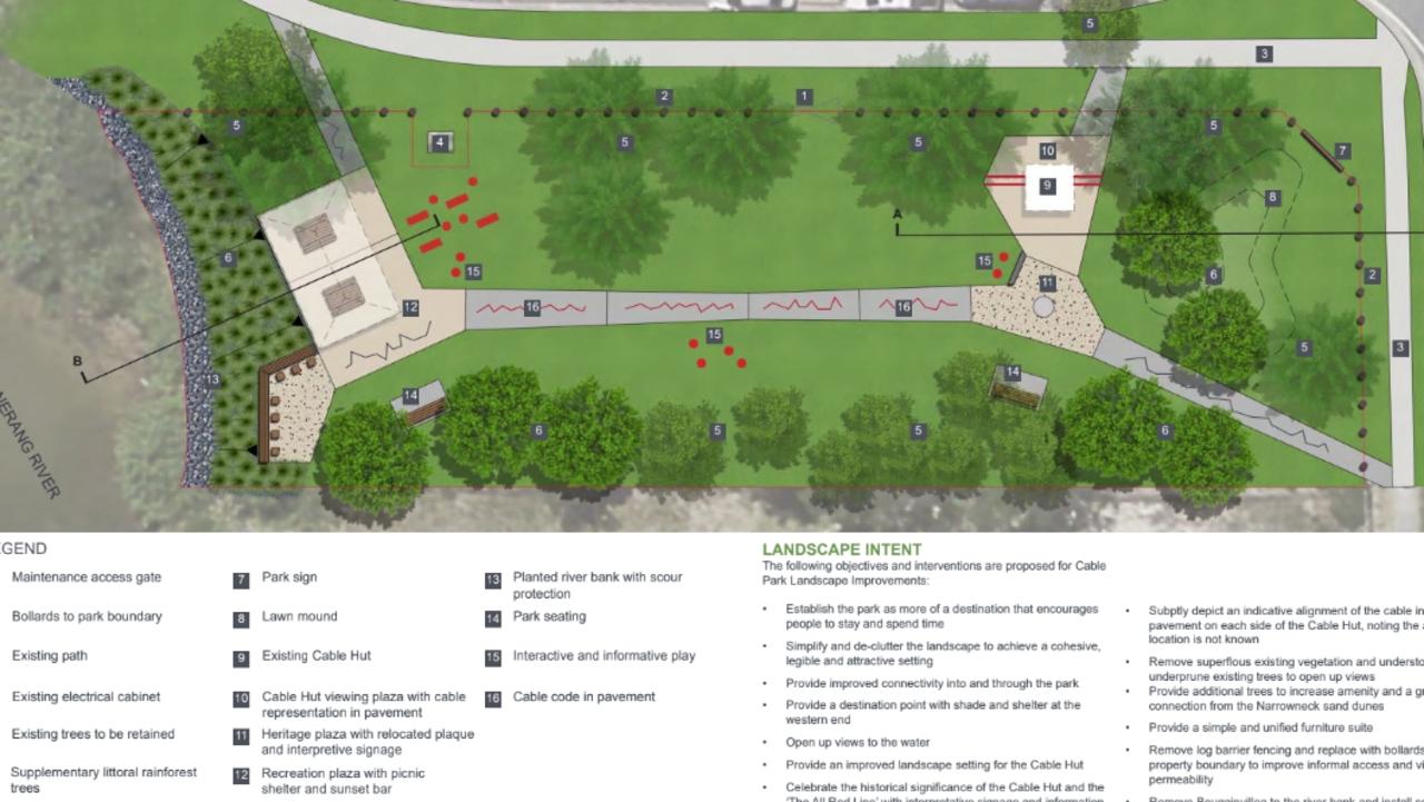 Concept plan for redevelopment of Cable Park at Main Beach on the Gold Coast.