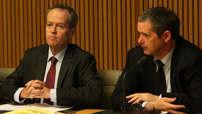 Stephen Conroy (right) had a significant amount of power within the Victoria branch, Mr Somyurek said. Picture Kym Smith