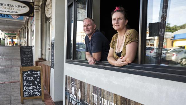 Steve Klaassen and Belinda Carle at their Kyogle cafe. Picture: Natalie Grono