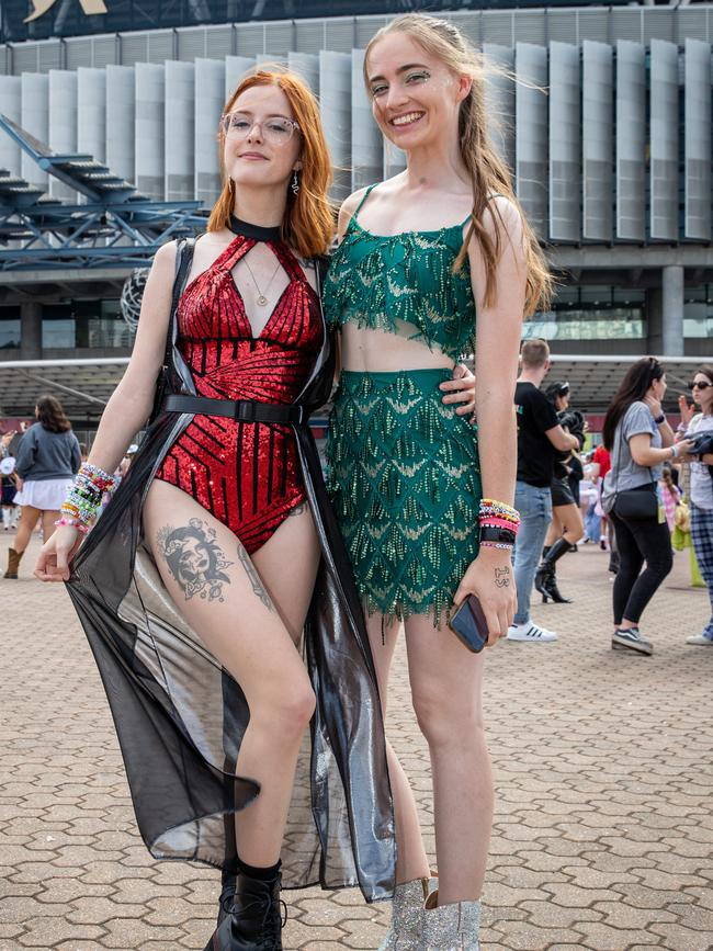 SYDNEY, AUSTRALIA - Daily Telegraph Photos February 26, 2024: Zali and Sharne at Taylor Swift's The Eras Tour concert held at Accor Stadium in Sydney. Picture: Christian Gilles