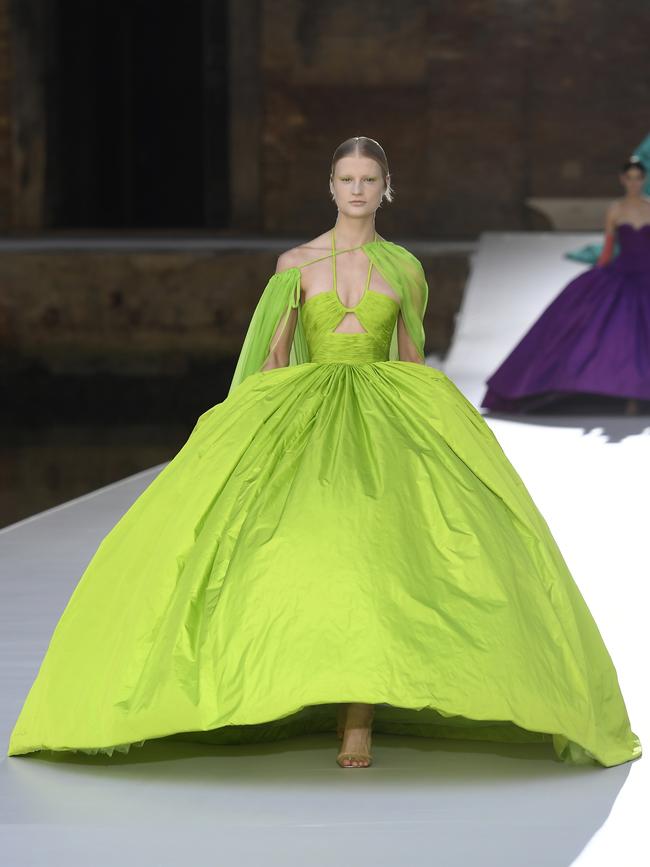 Explosive ballgowns concluded the Valentino catwalk show.