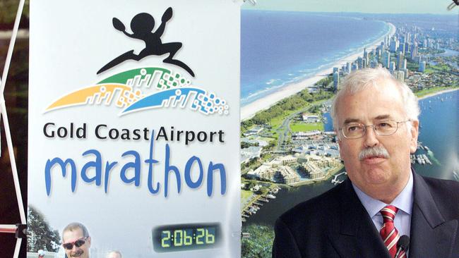 Kerry Watson promoting the Gold Coast Marathon in 2004.