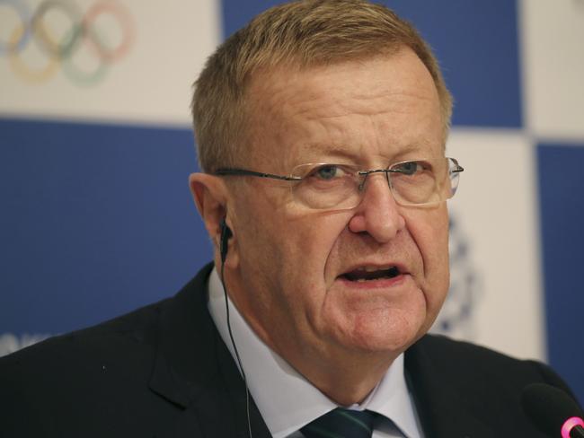 FILE - In this Dec. 2, 2016 file photo, International Olympic Committee Vice President John Coates speaks during a joint press conference of the IOC coordination commission in Tokyo. Coates will have his leadership of Australia's Olympic movement challenged for the first time in decades after 1996 field hockey gold medalist Danni Roche got backing to run against him in May elections. (AP Photo/Koji Sasahara, File)