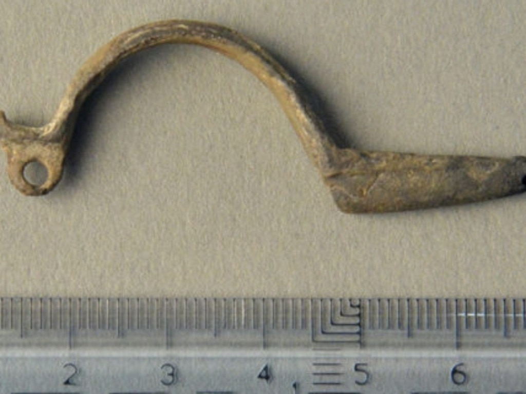 The fibula (brooch) is about 6cm tall. Picture: Supplied