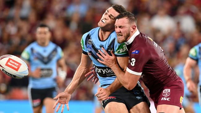 Nathan Cleary and Kurt Capewell are both in line to join a host of Panthers called up for Origin. Picture: Bradley Kanaris/Getty Images