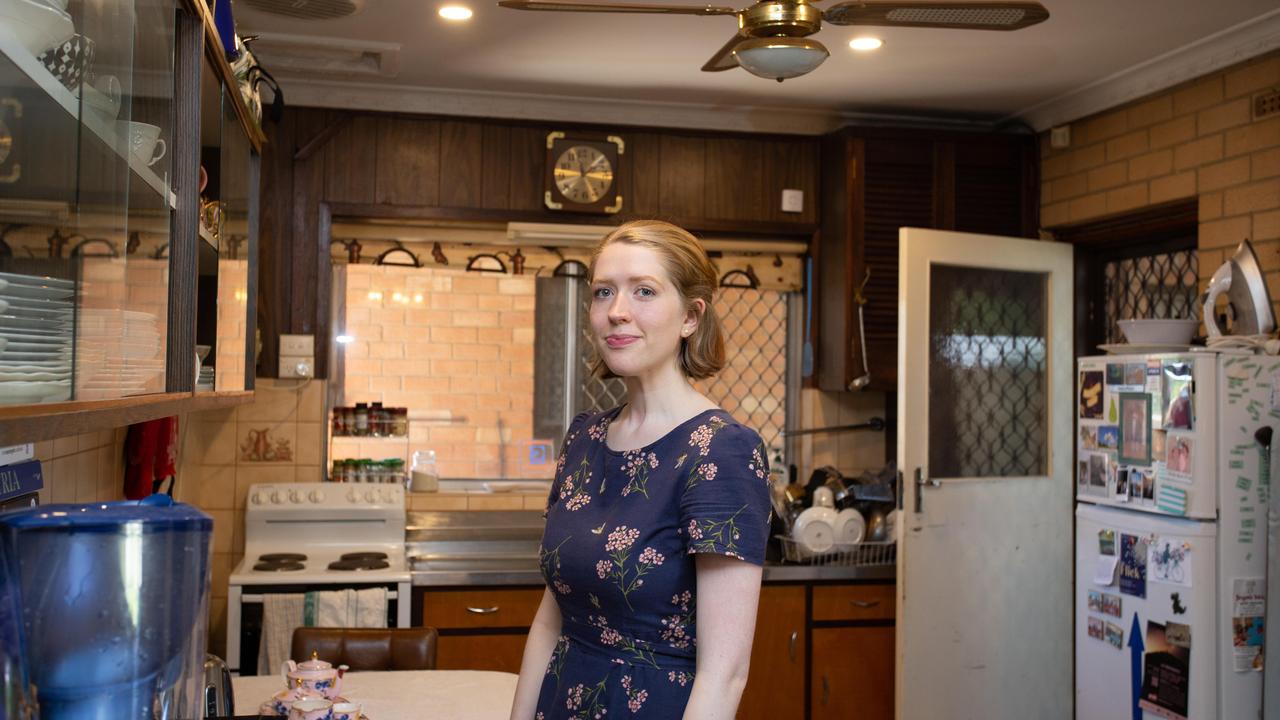 Imogen Deller-Evans, 24, loves living in a granny flat with her partner, which his grandfather owns. Picture: Brett Hartwig