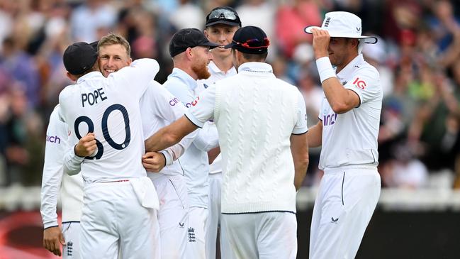 Joe Root of England celebrates at Edgbaston