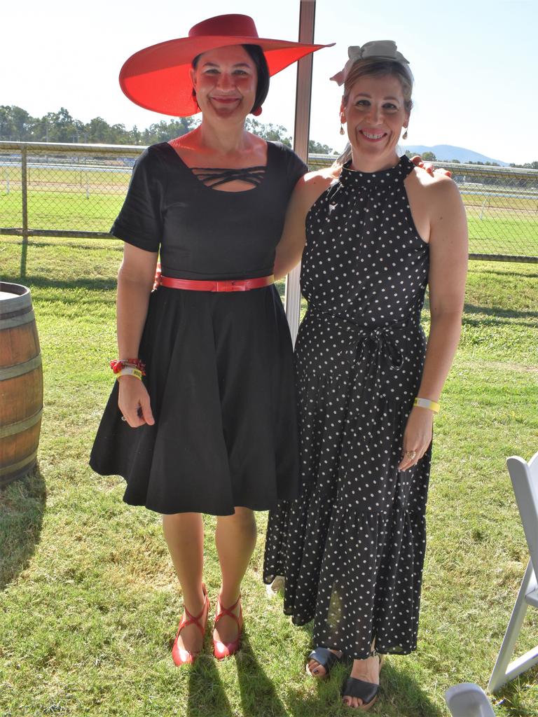 Inga Stunzner and Karyn Wilson at the 2023 Rockhampton Girls Grammar 21st Race Day.