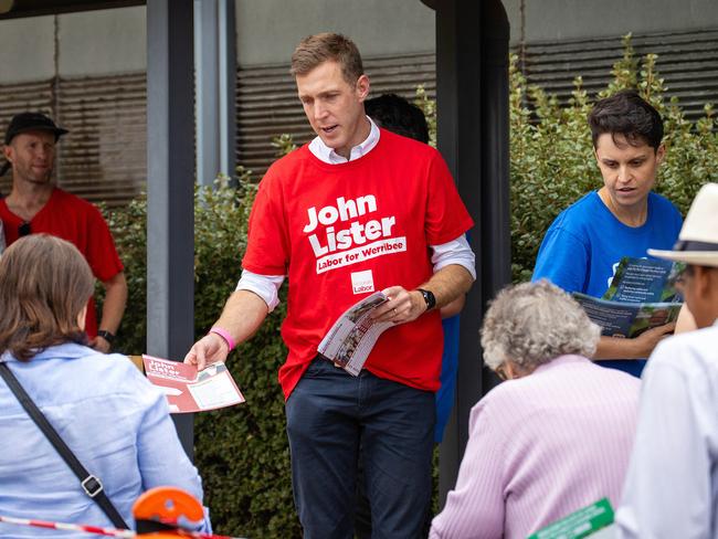 A polling booth in Werribee on Friday. Picture: Mark Stewart