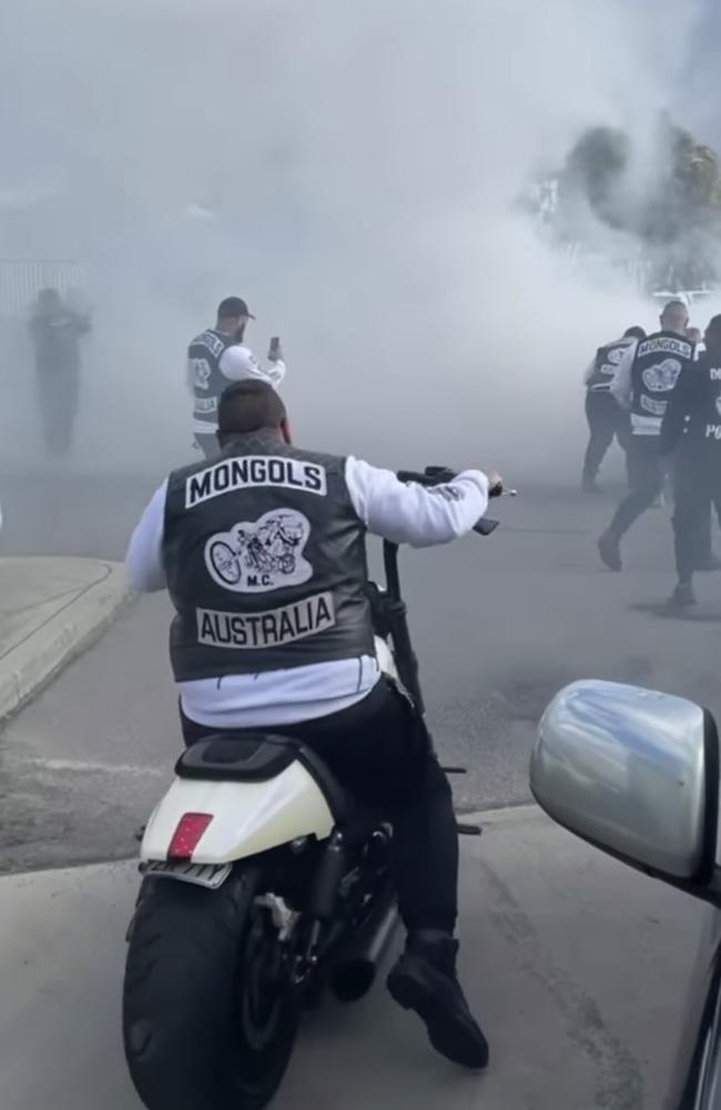 The bikies turned heads as they roared through Melbourne. Picture: Toby Mitchell/Instagram