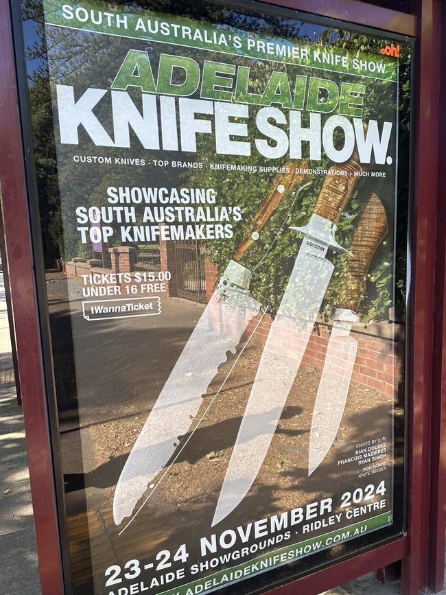 Organisers of the 2024 Adelaide Knife Show have been criticised for advertising free entry to under-16s. Picture: Supplied