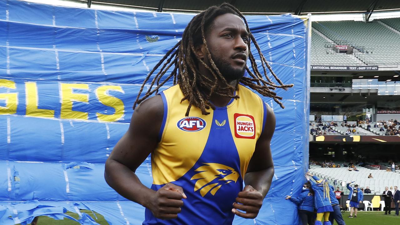 Nic Naitanui is clearly the best ruckman in the league when he’s on the ground. (Photo by Dylan Burns/AFL Photos via Getty Images)