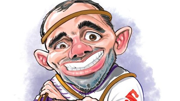 Cameron Smith caricature by Boo Bailey.