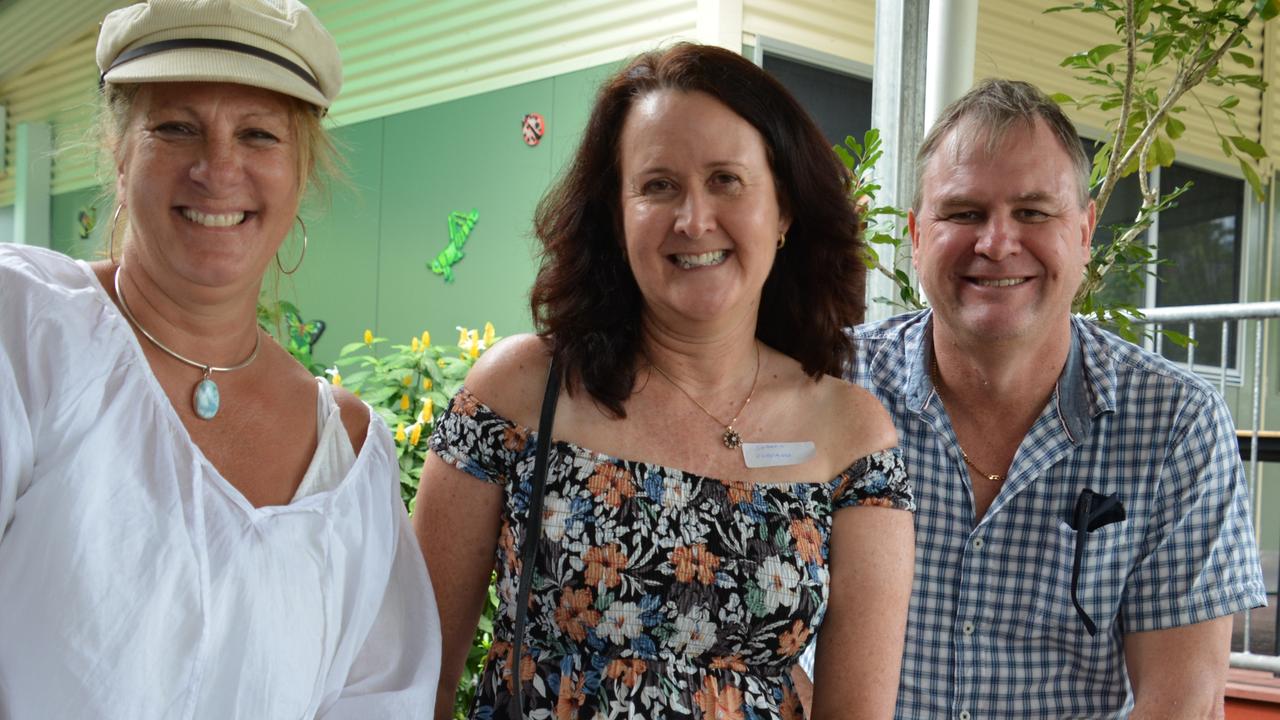 Daintree State School 2024 Centenary Celebration: Diana Price, Sharon Osborne and Adam Byrne. Picture: Bronwyn Farr