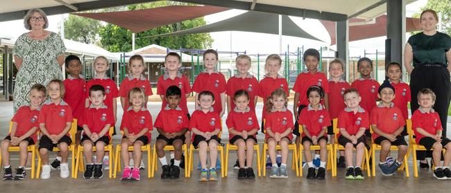 Whitsunday Anglican School Prep Back row: Mrs Bartholomew, Alif, Audrey, Harper, Travis, Carter, Spencer, Natalie, Safir, Heidi, Ashmith, Ritika, Mrs Hurley. Front row: Lachlan, Mimi, Ewan, Neve, Emmanuel, Ryder, Charlotte, Millie, Ava, Lincoln, Aveer, Lachlan. My First Year 2024 Mackay