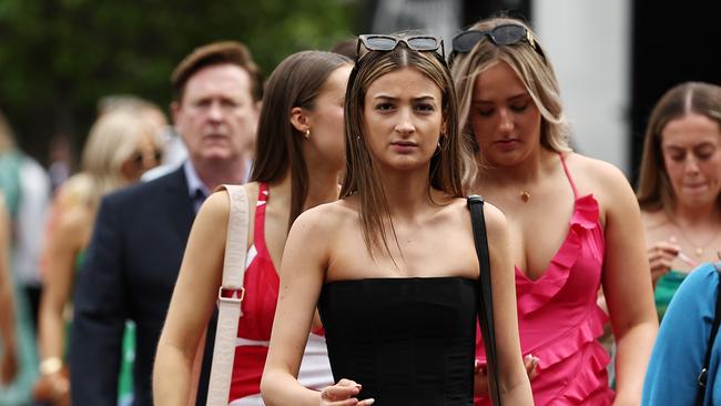 Racegoers arrive at Royal Randwick. Picture: Jeremy Ng/Getty Images