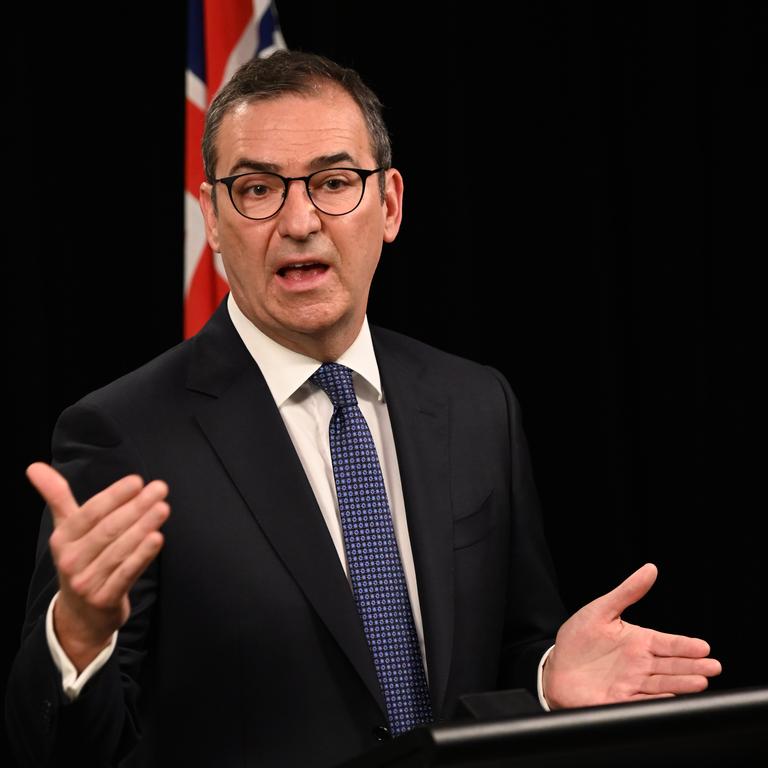 Premier Steven Marshall confirmed South Australia’s lockdown would end on Tuesday night. Picture: NCA NewsWire / Naomi Jellicoe