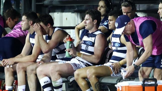 Patrick Dangerfield says the AQFL mustn’t further reduce interchange numbers. Picture Sarah Reed