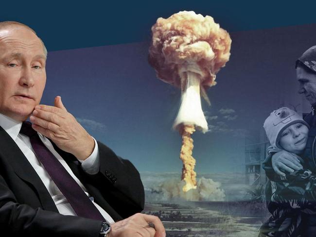 Vladimir Putin's threats to use nuclear weapons in his war on Ukraine places the world, once again, beneath the shadow of a large mushroom cloud. Picture montage: The Times